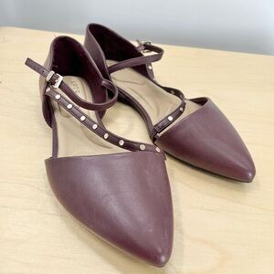 Apt 9 Women’s Pointed Toe Burgundy Flats Size 8